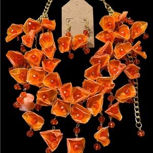 Orange color.